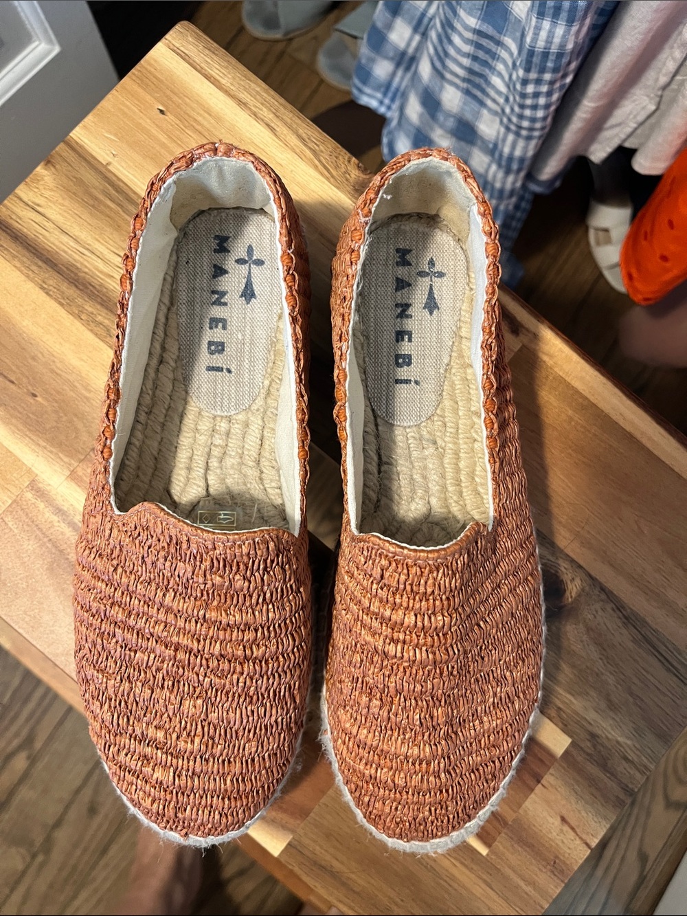 Women's Woven Espadrille in Rust Orange